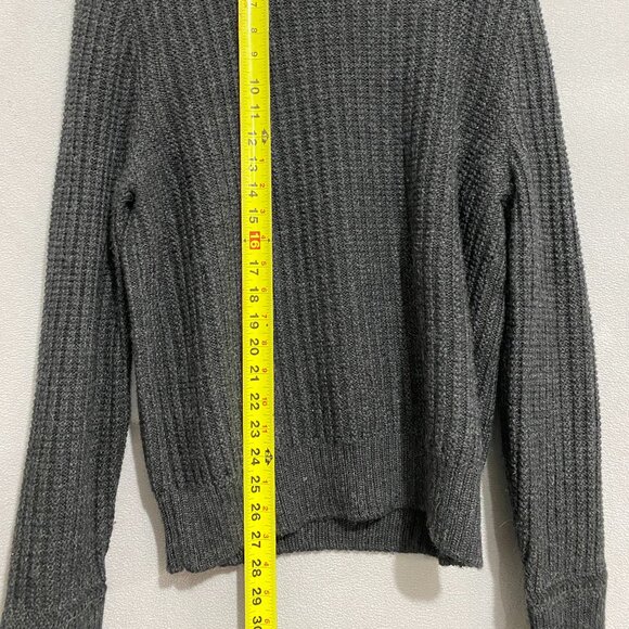 Yves Meain Charcoal Baby Alpaca Silk Sweater M Ribbed Luxury Ireland - Picture 2 of 7